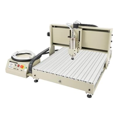 DYNAMI 2200W 6090 CNC Router Machine with Controller,4 Axis Milling Cutting Engraving Machine,Aluminum Alloy Frame,Large Working Area 41x 28in,for Metal Acrylic PCB Wood Jade Carving(2.2KW 6090)