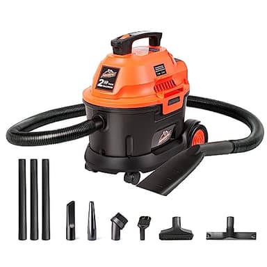 Armor All AA255W Wet/Dry Utility Vac 2.5 Gallon, 2.5-Gallon,120 Volts (AC), Orange/Black