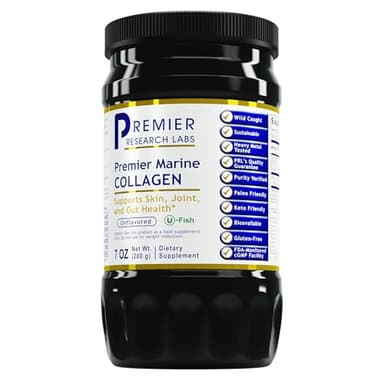 Premier Research Labs Marine Collagen - Marine Collagen Peptides, Hydrolyzed Marine Collagen Powder, Fish Collagen for Women and Men, 5g Collagen Per Serving for Skin, Joint, and Gut Health - 7 Oz