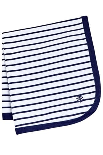 Coolibar Baby's Sun Blanket - UPF 50+ Sun Protection - Batibou in White/Navy Stripe