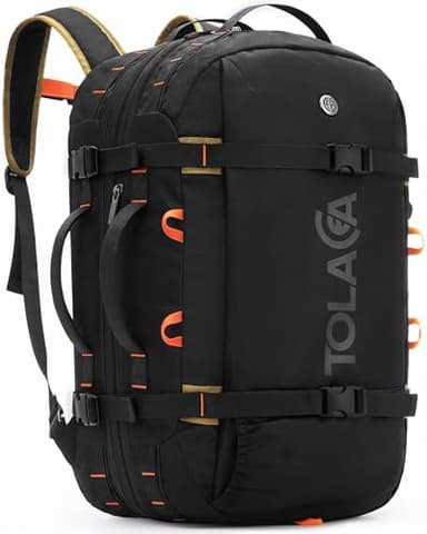 Tolaccea Travel Backpack for Men Women, 40L-50L Carry On Backpack with Wet Dry Compartment, TSA Approved Laptop Daypack Fits 15.6", Convertible Expandable Large Rucksack Duffel Bag for Work Travel