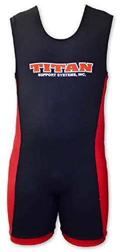 LiftingLarge Titan Triumph Powerlifting Singlet Black/Red IPF Legal (XL)