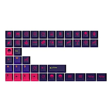 Drop + MiTo GMK Laser Custom Mechanical Keyboard Novelty Keycap Set - 44-Keys, Doubleshot ABS, Cherry Profile (Novelties)