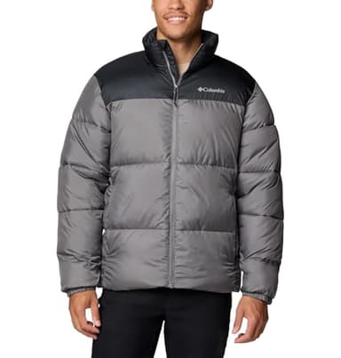 Columbia Men's Puffect III Jacket, City Grey/Black, Large