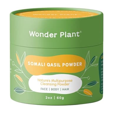 Wonder Plant 2oz (60g) | Somali Qasil Powder | Face, Body, Hair | Nature's Multipurpose Cleansing Powder
