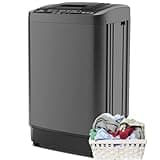 Nictemaw 17.8 Lbs Portable Washing Machine, 2.4 Cu.ft Full Automatic Portable Washer with 10 Wash Programs, 8 Water Levels, Built-in Drain Pump, Washer Dryer Combo for Apartment, Home, Dorm, RV, Grey