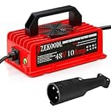 10 Amp 48 Volt Golf Cart Battery Charger for Club Car DS&Precedent, Replace Club Car Charger 48 Volt, 5-8H Full Charge Portable Golf Cart Charger for Lead Acid Battery,16FT Cable (Club CAR)