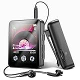 128GB MP3 Player with Bluetooth, Portable Touchscreen Music Player with Clip for Sport, HiFi Sound,Voice Recorder,E-Book,Mini Digital Audio Player for Kids with Earphones & Screen Protector
