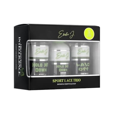 Ericka J. Lace Application System Trio Kit – Skin Guard, Hold Me Down Adhesive & Laid Off Adhesive Remover – Complete Wig Installation Solution, Waterproof & Sweat Resistant (Regular, Sports)
