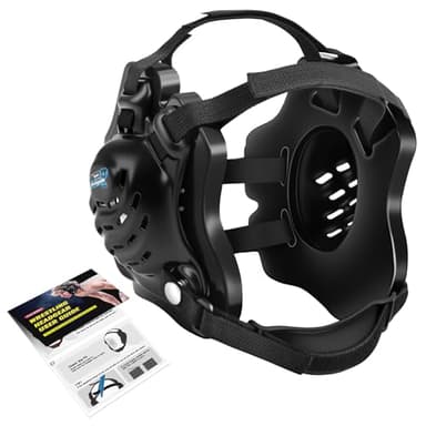 Trymaker Wrestling Headgear, Head Gear for Men and Youth with Chin Cup, Dual-Layer Ear Guard for MMA, BJJ (for Users Age 10+)