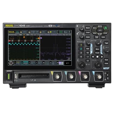RIGOL Digital Oscilloscope DHO924S 250MHz Frequency Band + 12-bit Vertical Resolution + Maximum 1.25 GSa/s Sample Rate + 4 Analog Channels + 1CH Built-in Signal Generator