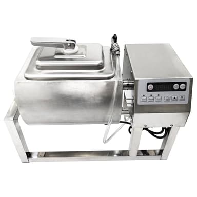 Yokoma Electric Meat Vegetable Marinator, Circular Tumbler Rotatable Marination 15QT Commercial Stainless Steel Food Marinating Tool Meat Pickle Machine for Jerky, Sausage Bacon Computer Control