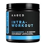 Kaged Intra-Workout Powder In-Kaged BCAAs, L-Citrulline & Beta-Alanine for Endurance 124mg Organic PurCaf Caffeine Coconut Water Powder 20 Servings Blue Raspberry