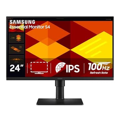 Samsung 24” (S40GD) Borderless Business Monitor with IPS Panel, 100Hz Refresh Rate, Eye Saver Mode, Ergonomic Design, Game Picture Mode, LS24D402GANXGO, 3 Yr Warranty