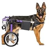 Virbraroo Dog Wheelchair for Back Legs - Lightweight Aluminum Alloy Dog Wheelchair, Upgraded All-Terrain Tires for Large Dogs, 88.1-132.2 lbs(XXL)