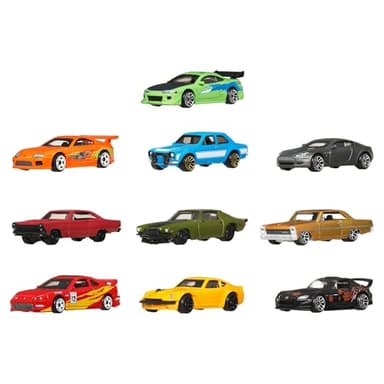 Fast & Furious Hot Wheels 1:64 Specialized Embellishments Metal Trucks Inspired by Fast & Furious Movie JCT92 - Pack of 10