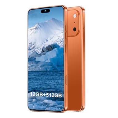 UIOUOR 17PM Smartphone: Snapdragon 8 Gen 3, 12GB RAM + 512GB Storage, 7000mAh Battery, 6.99-inch Display, 68MP+108MP Camera, Android 15, 5G, Dual SIM - Superior OS Outperforms Competitors (Orange)