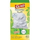 Glad ForceFlex Tall Kitchen Trash Bags, 13 Gal, Gain Original with Febreze, 40 Ct (Pack May Vary)
