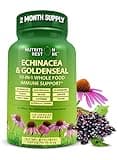 Echinacea Goldenseal Capsules - 10 in 1 Immune Support Supplement - 1455mg - Vegan Echinacea Capsules Supplement Made With Organic Whole Foods - Herbal Immune System Support - 2 Month Supply