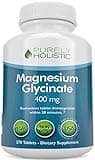 Magnesium Glycinate 400mg - 270 Magnesium Tablets (not Capsules) - 400 mg Elemental Magnesium - Highly Bioavailable - Vegan and Vegetarian - for Improved Sleep, Stress Relief & Cramp Defense
