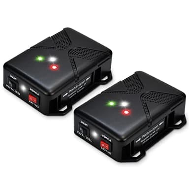 Ultrasonic Rodent Repellent for Car Engine - Battery Powered Under Hood Animal Repeller with Flashing Strobe Light, Keeps Rats and Mice Away from Vehicle, Automobile, Truck, Garage, Attic, Pack of 2