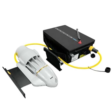 Electric Trolling Motor for Inflatable Fishing Boat, Kayak, SUP, Paddle Board, 18 Lbs Underwater Thruster Propeller (360W+58AH Battery)