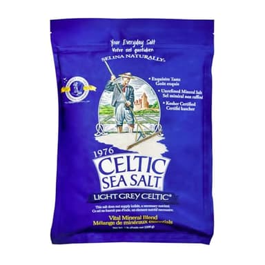 Celtic Sea Salt, Light Grey Mineral Sea Salt, 5 lb Resealable Bag Unrefined, Hand-Harvested, Vital Minerals, Family Founded Since 1976, Dry Brine Turkey