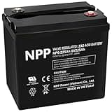NP6-225Ah AGM Rechargeable Battery with T16A Terminal, Replace V6-225 Lead-acid Battery, for Golf Carts, Rv, Marine, Camping, Solar Power System, Emergency Supply