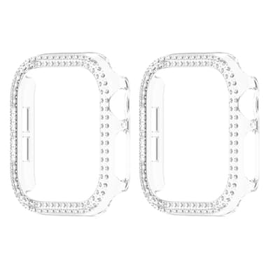 XFEN 2 Pack Sparkling Diamond Bling Case without Screen Protector for Apple Watch SE(Gen 1/2/3) Series 4/5/6 40mm - Clear Transparent (No Glass)