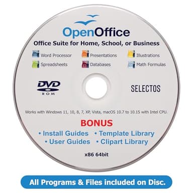 Office Suite Newest 2026 on DVD Great Alternative to MS Office - for School, Home, or Business - compatible with Word, Excel, PowerPoint - for Windows 11 10 8 7 Vista & macOS 10.7 to 10.15