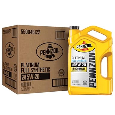 Pennzoil Platinum Full Synthetic 5W-20 Motor Oil (5-Quart, Case of 3)
