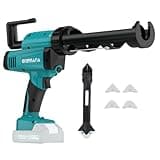 Cordless Caulking Gun, 20V Electric Caulk Adhesive Gun ONEMANA 6 Speed Anti-Drip Max 6500N Force 10oz/300ml Cartridges Caulking Tool with 2.0Ah(No Battery)