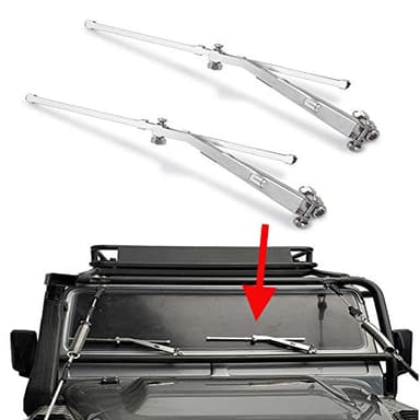 1Pair RC Universal Metel Windscreen Windshield Wiper Set for 1/10 RC SCX10 Crawler Truck Body