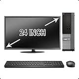 Dell Optiplex 3020 Desktop Computer PC, Intel Quad-Core i5, 240GB SSD Storage, 8GB DDR3 RAM, Windows 10 Pro, DVD, WiFi, 24in Monitor, Wireless Keyboard and Mouse (Renewed)