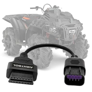 AMHTDOL OBD2 Adapter Fit for Polaris 8 Pin to Obdii 16 Pin Female Connector,Fit for Polaris Slingshot Motorcycle,RZR,Ranger,General,Sportsman,ACE,ATV Scan Tool Cable,Work with Diagnostic Code Reader