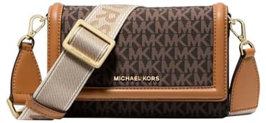 Michael Kors Women's Jet Set Small Phone Crossbody Bag, Gold-Tone Hardware/Brown/Acorn
