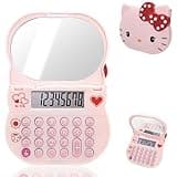 Cute Calculator, Makeup Mirror Calculator, Basic Calculators Desktop 8 Digit with Large LCD Display and Sensitive Button, Mini Calculator for Teachers Students Kid Office (Pink)