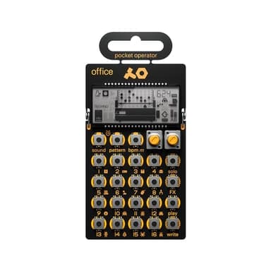 teenage engineering pocket operator PO-24 office, noise percussion drum machine and sequencer, with parameter locks, solo functionality and punch-in effects