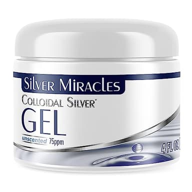 Silver Miracles - Colloidal Silver Gel - Nano Silver Gel Wound Care - Healing Ointment for Burns & Irritated Skin - for All Skin Types - 4 Oz Unscented