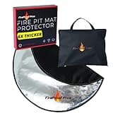 FireProof Pros 40" Round Fire Pit Mat for Deck, Patio, Grass and Concrete. Heat Reflective Fireproof Mat/Ember Mat. 3 Layer Fire Pit Pad, Thick Firepit Protector, Outdoor BBQ Grill Mat Protector