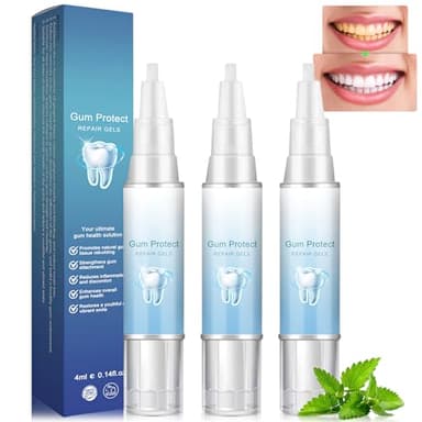 Neslemy Gum Gel,Neslemy Gum Shield Therapy-Gel,Teeth Whitening Gums Instant Soothing Gels,Dentizen Gum- TherapyGel,Instant Tooth Whitening Pens for Oral Care (3PCS)