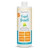 Oxyfresh Premium Lemon Mint Fresh Breath Mouthwash – Oral Rinse for Bad Breath – SLS & Fluoride Free Mouthrinse – Alcohol Free, Gentle Non Burning Mouthwash with Xylitol & Essential Oils, 16 oz