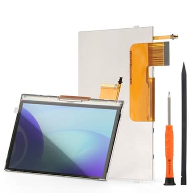 for PSP 3000 Series Screen Replacement for Sony PSP 3000 3001 Slim LCD Display Touch Screen Digitizer Assembly Replacement with Tools（Black）