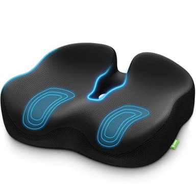 AUVON Ergonomic Donut Pillow Seat Cushion for Hemorrhoid & Tailbone Pain Relief, Thick Memory Foam Chair Cushion with Firm Support for Coccyx, Sciatica, Pressure Sores, Pregnancy, Postpartum Recovery