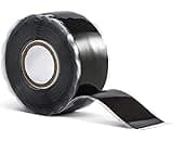 1 Inch x 10 FT Black Self-Fusing Silicone, Thickness 0.5mm Hose Repair Tape, Heavy Duty and Leak Proof Rubber Hose Tape, Pipe for Water - Black