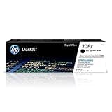 HP 206X Black High-yield Toner Cartridge | Works with HP Color LaserJet Pro M255, HP Color LaserJet Pro MFP M282, M283 Series | W2110X, Pack of 1, Black