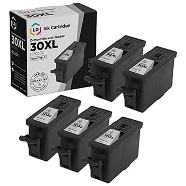 LD Products Compatible Replacement for Kodak Ink cartridges 30XL 30B 1550532 High Yield to Use with ESP 1.2 3.2 3.2S C110 C310 C315 2150 2170 Hero 2.2 3.1 .2 5.1 (Black, 5-Pack)