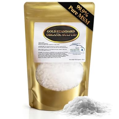 Gold Standard Organic Sulfur Crystals 1lb - 99.9% Pure MSM Crystals - High-Purity MSM Supplement Powder - Large Granular Flakes - 3rd Party Tested for Purity