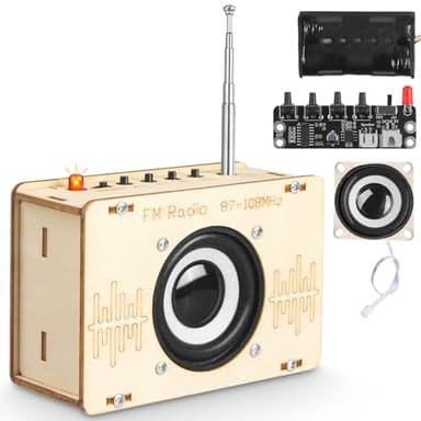 Poraxy Science Kits for Kids Age 8-12 12-14, STEM Kits 8-10, Build Your Own FM Radio Kit, Electronic DIY Experiment Engineering Building Project, Toys Gifts for Teen Boys Girls 9 11 13 15 16+