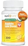 NUVICARE Low Dose Aspirin 81mg for Adults Coated Caplets - Compare to Active Ingredient in Low Dose Bayer Aspirin for Adults - Safety Coated (300 Count)